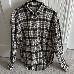 Field Gear Flannel Plaid Button-Down Shirt With Front Pocket Men’s Size LT